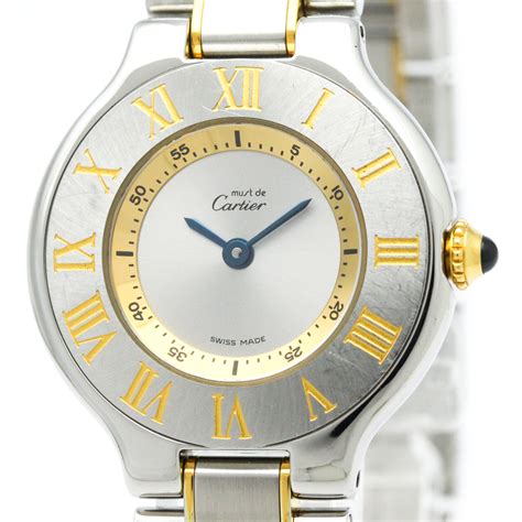 cartier must 21 ebay|cartier must 21 women's watch.